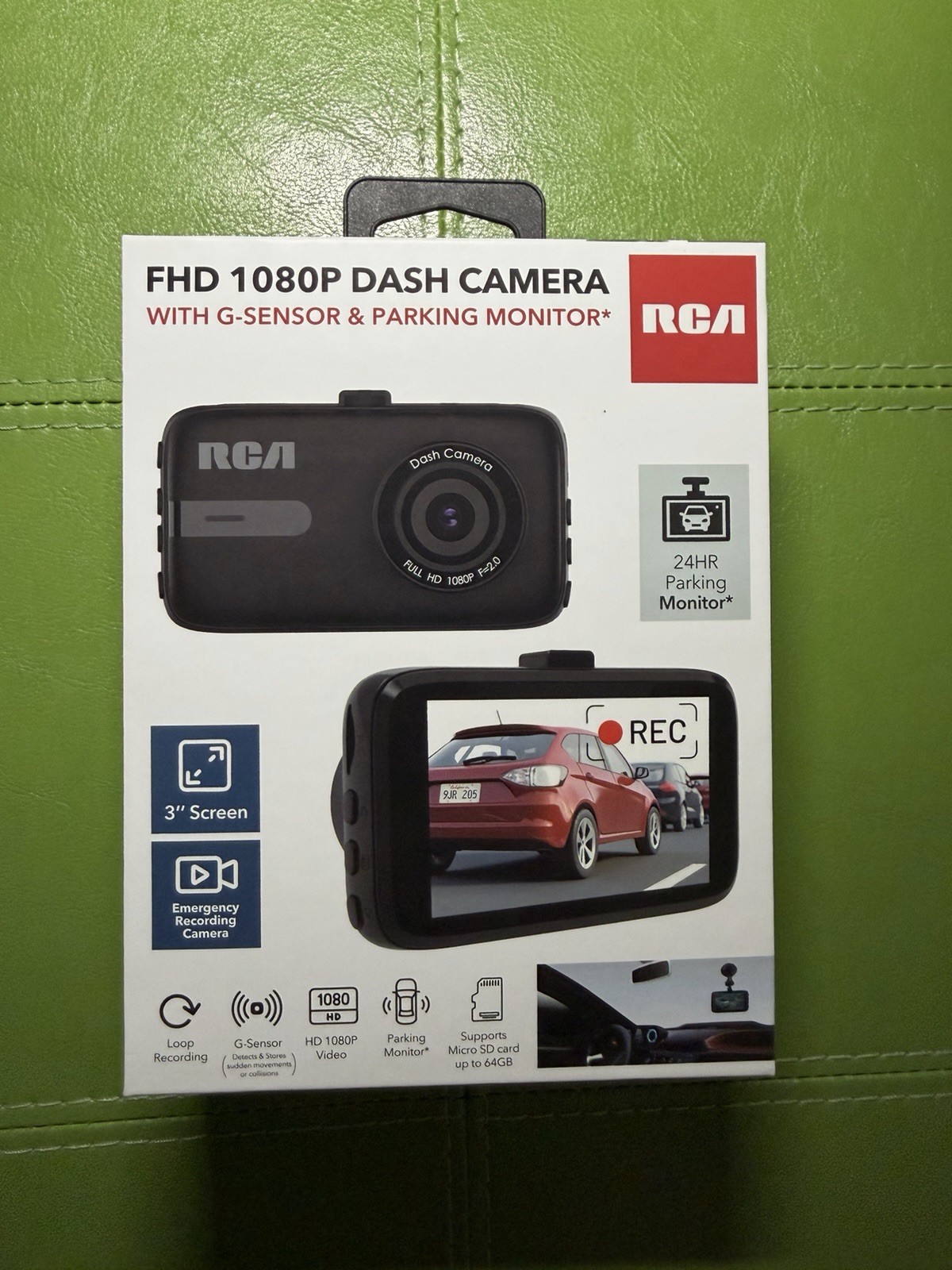 RCA Dash Camera FDH 1080P With G-Sensor & Parking Monitor