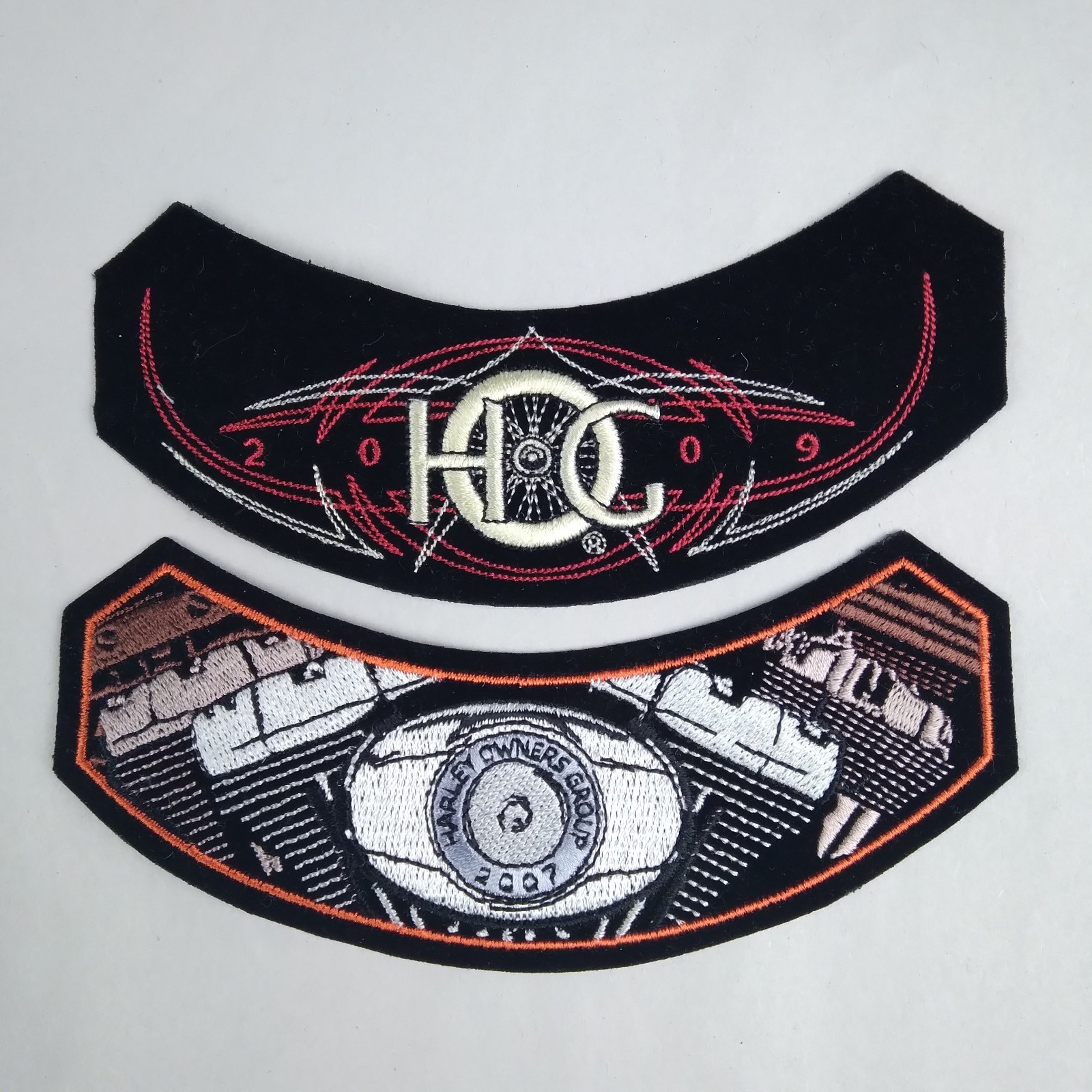 Harley Davidson Biker Patch Lot HD Owners Group HOG Rocker Emblem 2007 & 2009