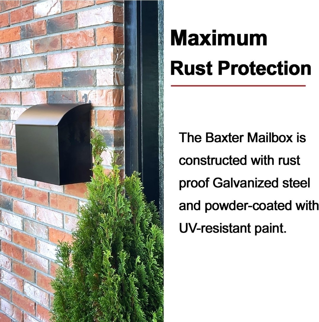 Baxter Extra Large Capacity Mailbox - Extra Large Mailboxes for outside Wall Mou
