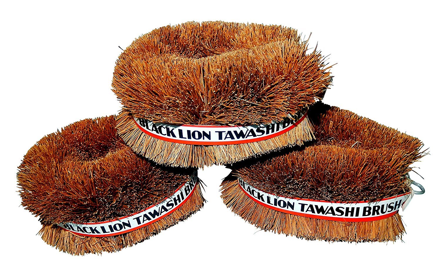 Set of 3 Black Lion Tawashi Vegetable Cleaning Scrubbing Brush, Made in Japan
