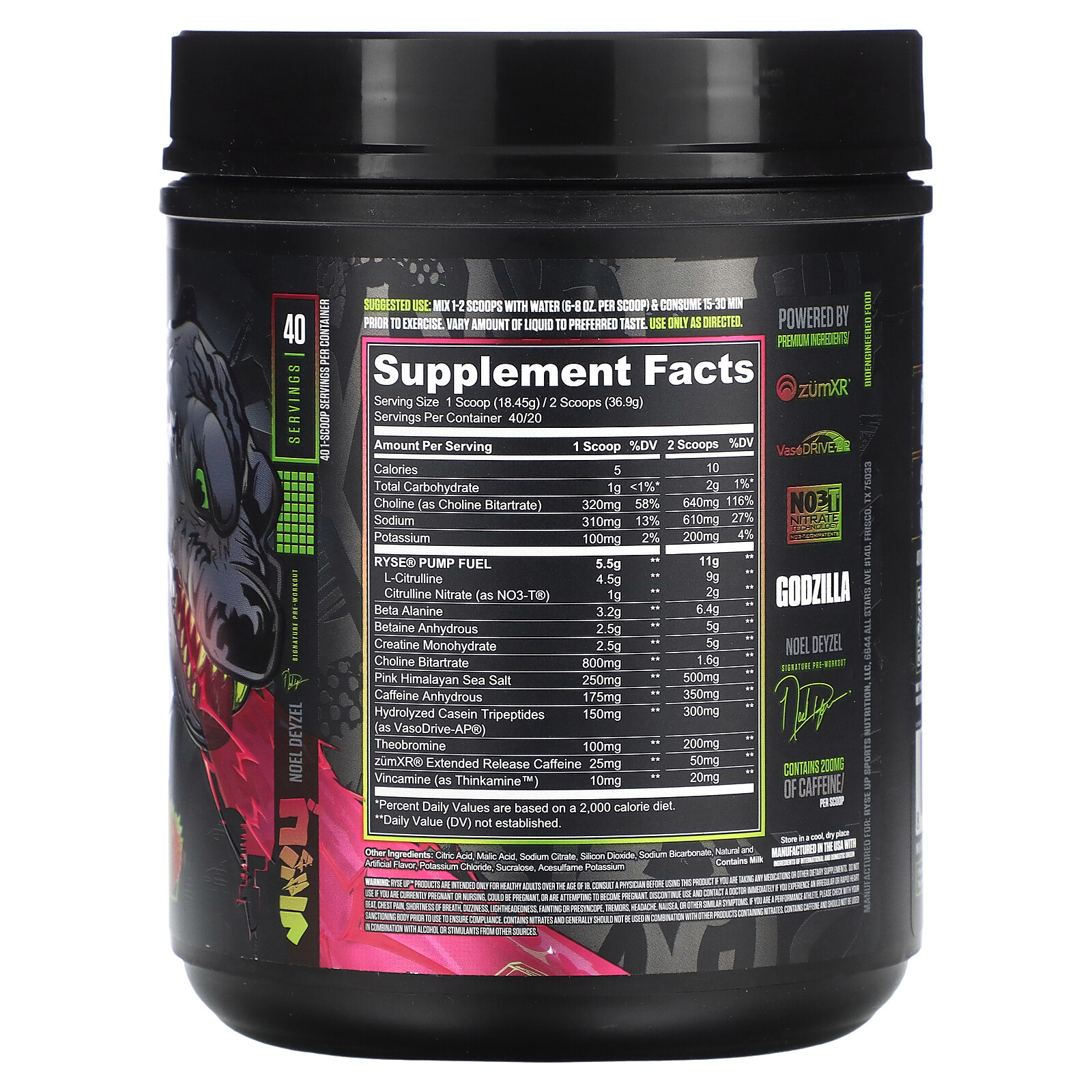 Godzilla, Pre-Workout, Strawberry Kiwi, 1.6 lbs (738 g)