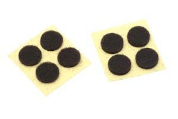 448XC  3/8" x 1/16"  Diameter Felt Pad Bumpers 8 Pack