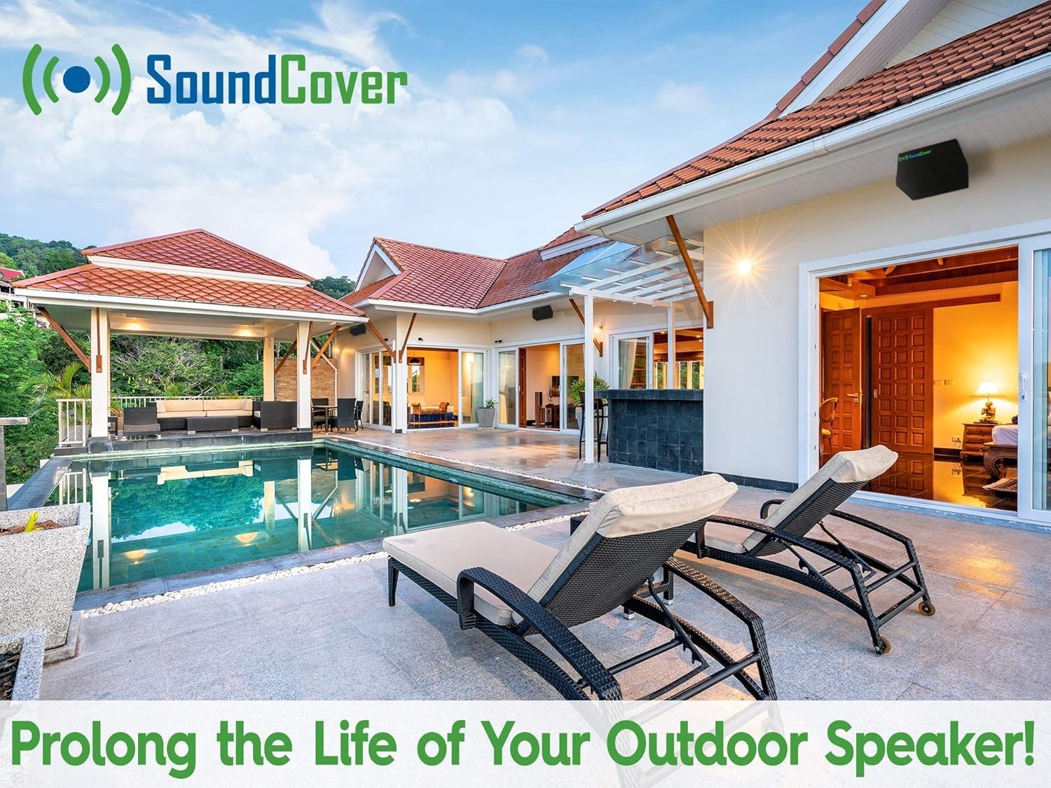 The Light Outdoor Speaker Covers for C-Bracket Mounted Speakers – 210T Poly...