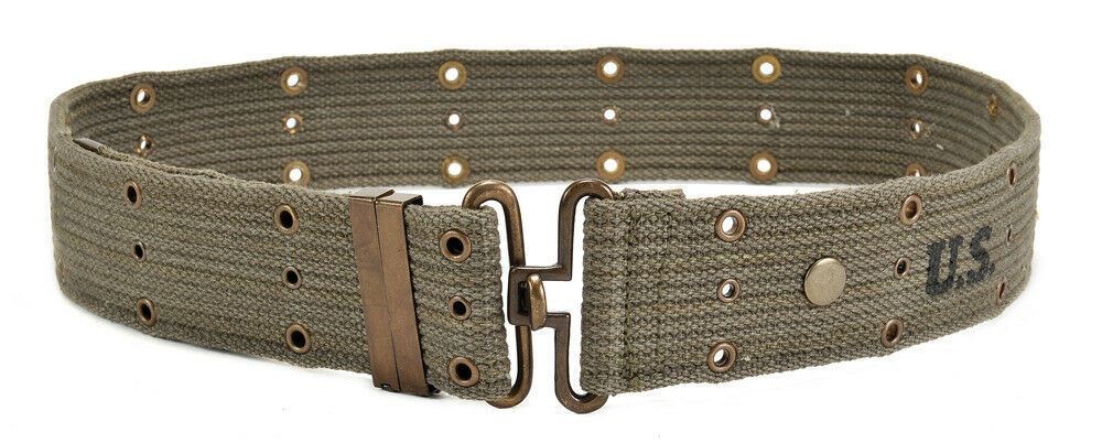 WW2 U.S. M1936 Pistol Belt Dark OD marked JT&L 1944 will fit 25"- 45" waist