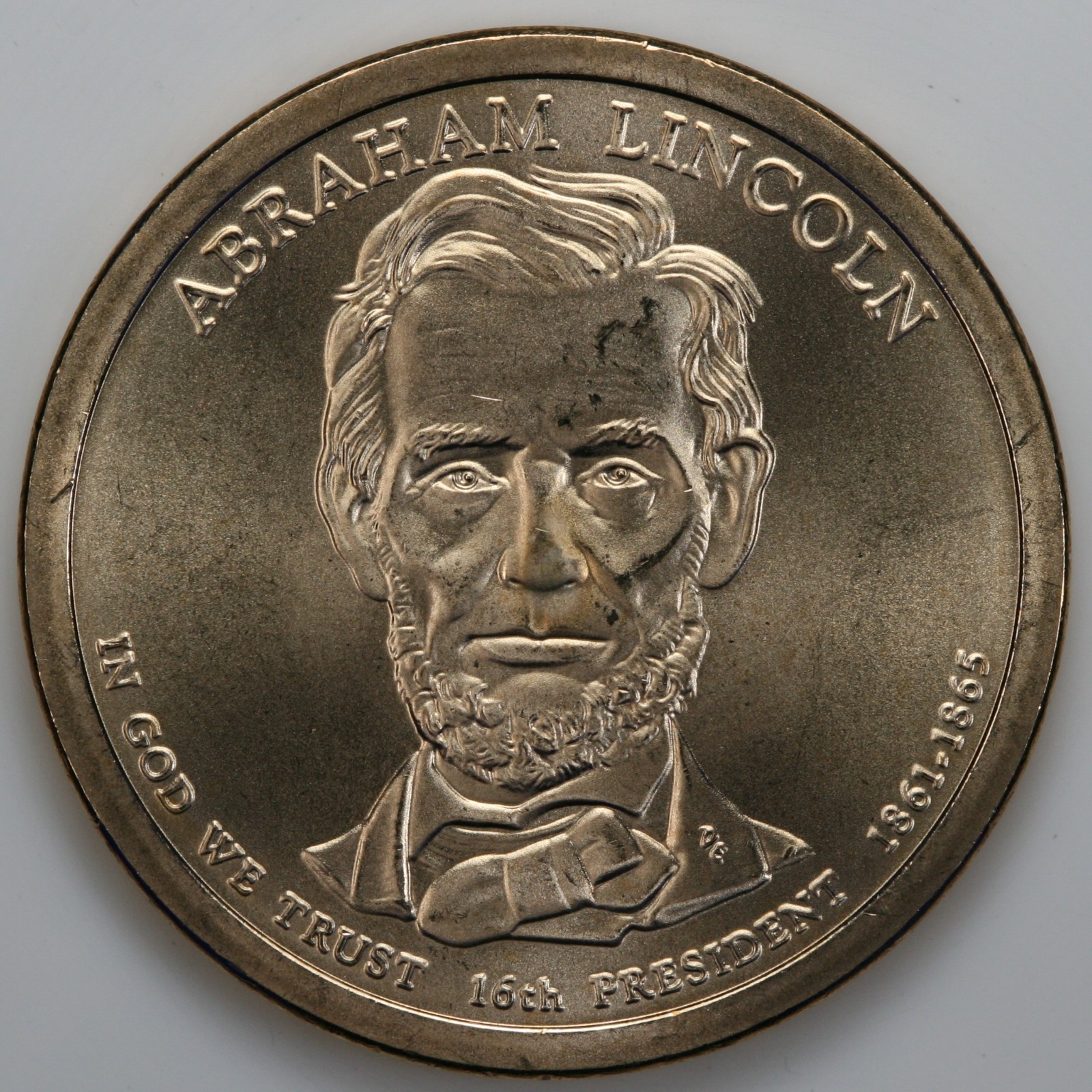 2010 D Satin Finish Abraham Lincoln Presidential Dollar