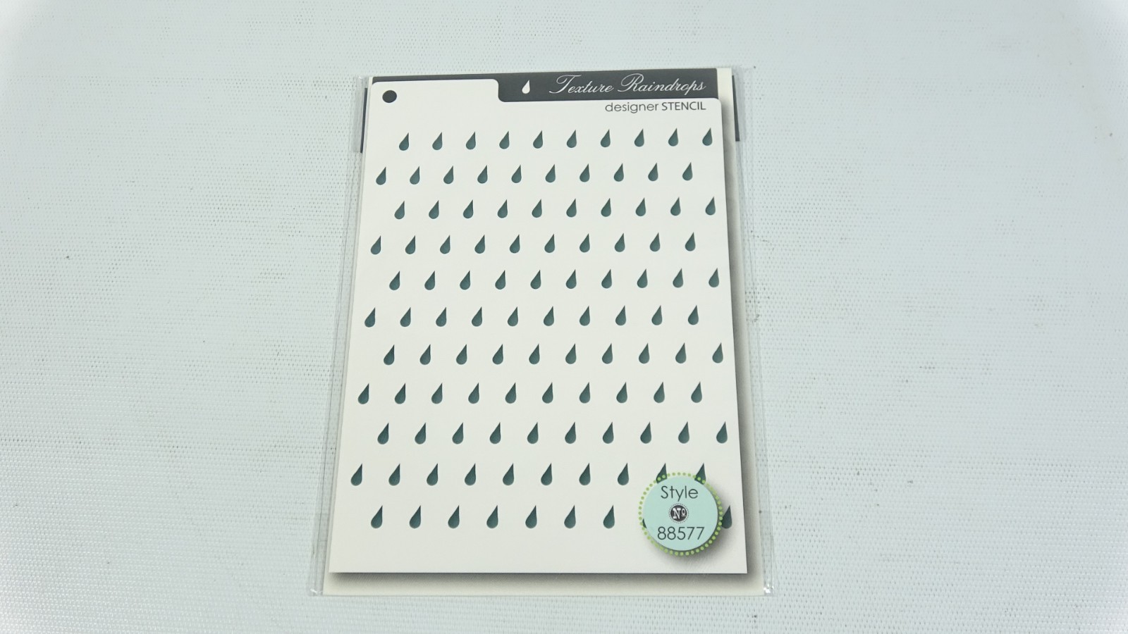 2014 Memory Box Texture Designer Stencil Raindrops 88577