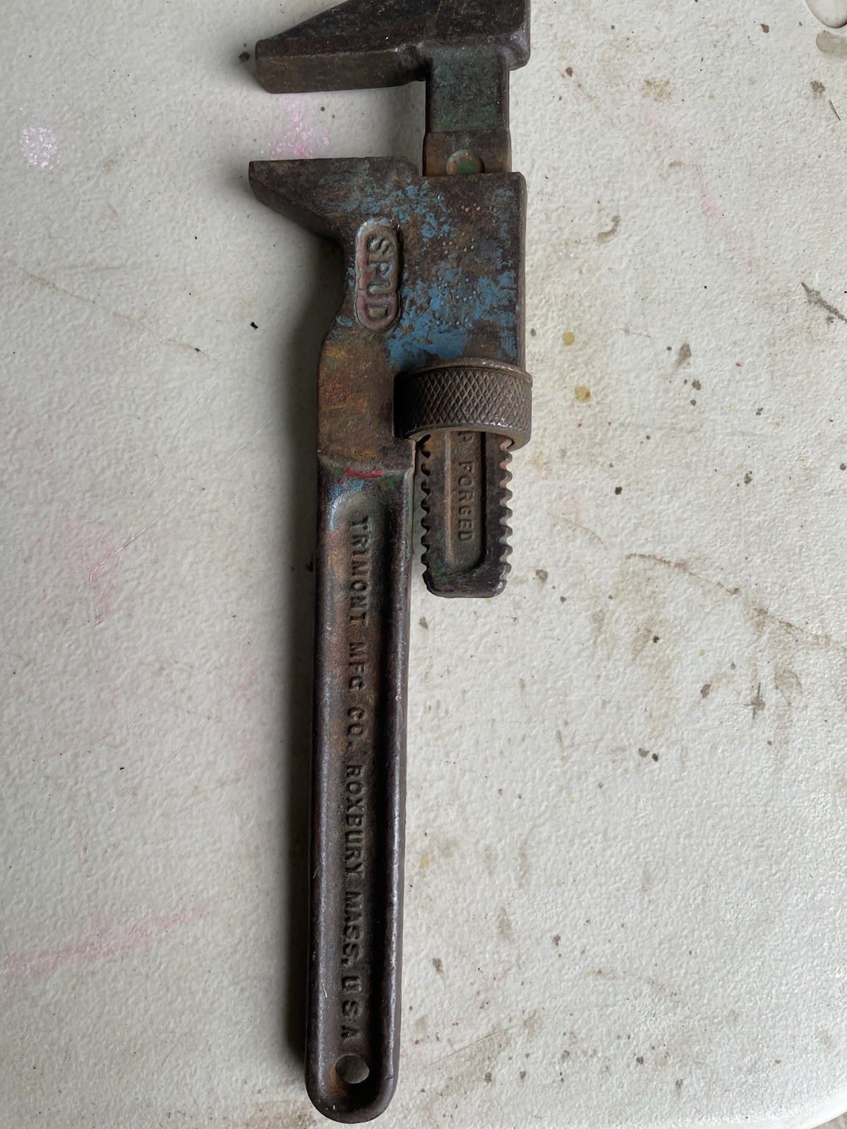 Trimo 12" Monkey/Pipe Wrench Pat'd 12-19-1911 Vintage/Antique