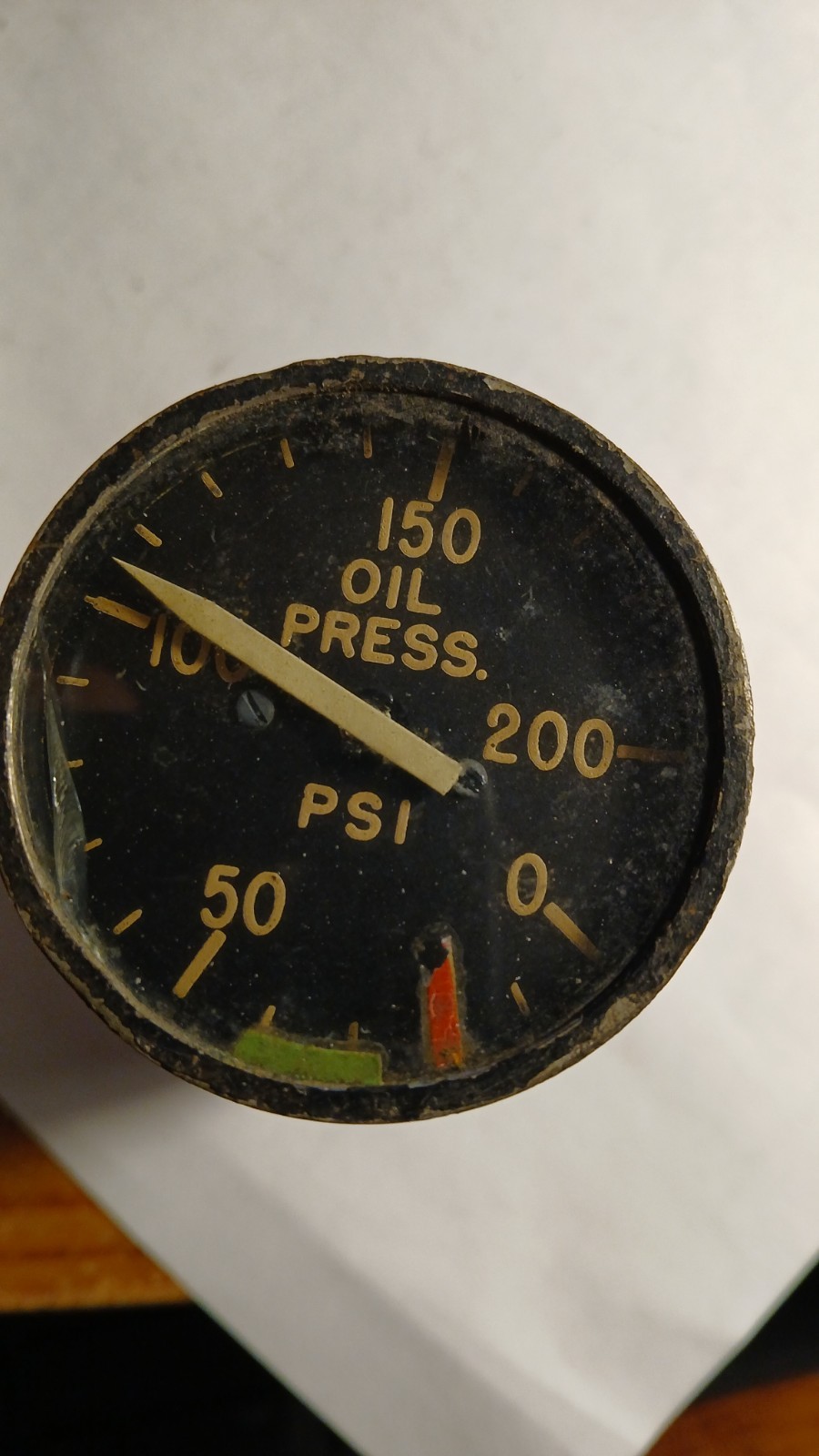 Vintage Bendix Aviation Oil Press. Indicator #25100-A2A-1-B1 Military surplus