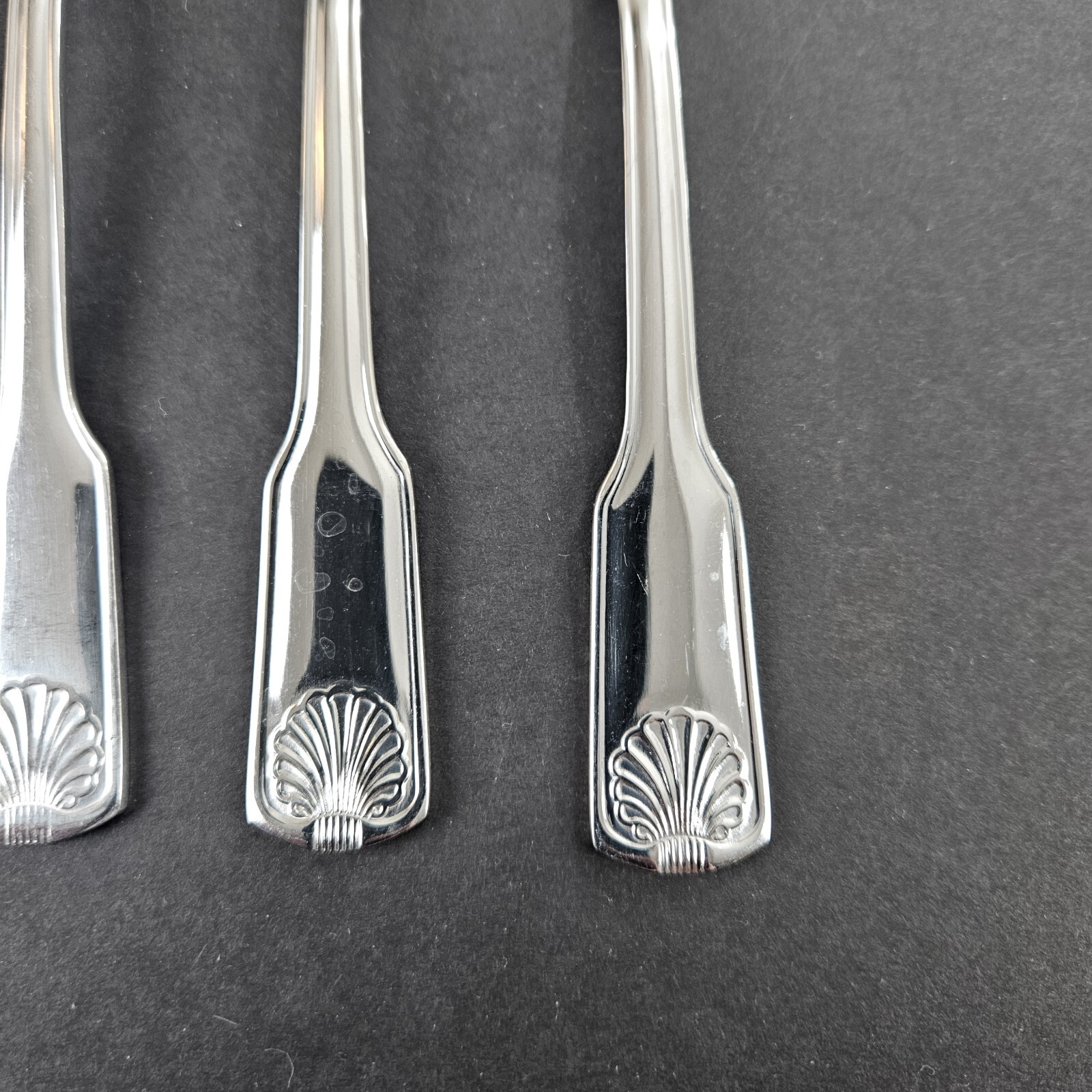 Cambridge Flatware Teaspoon Lot Shell Pattern Stainless 10 Teaspoons