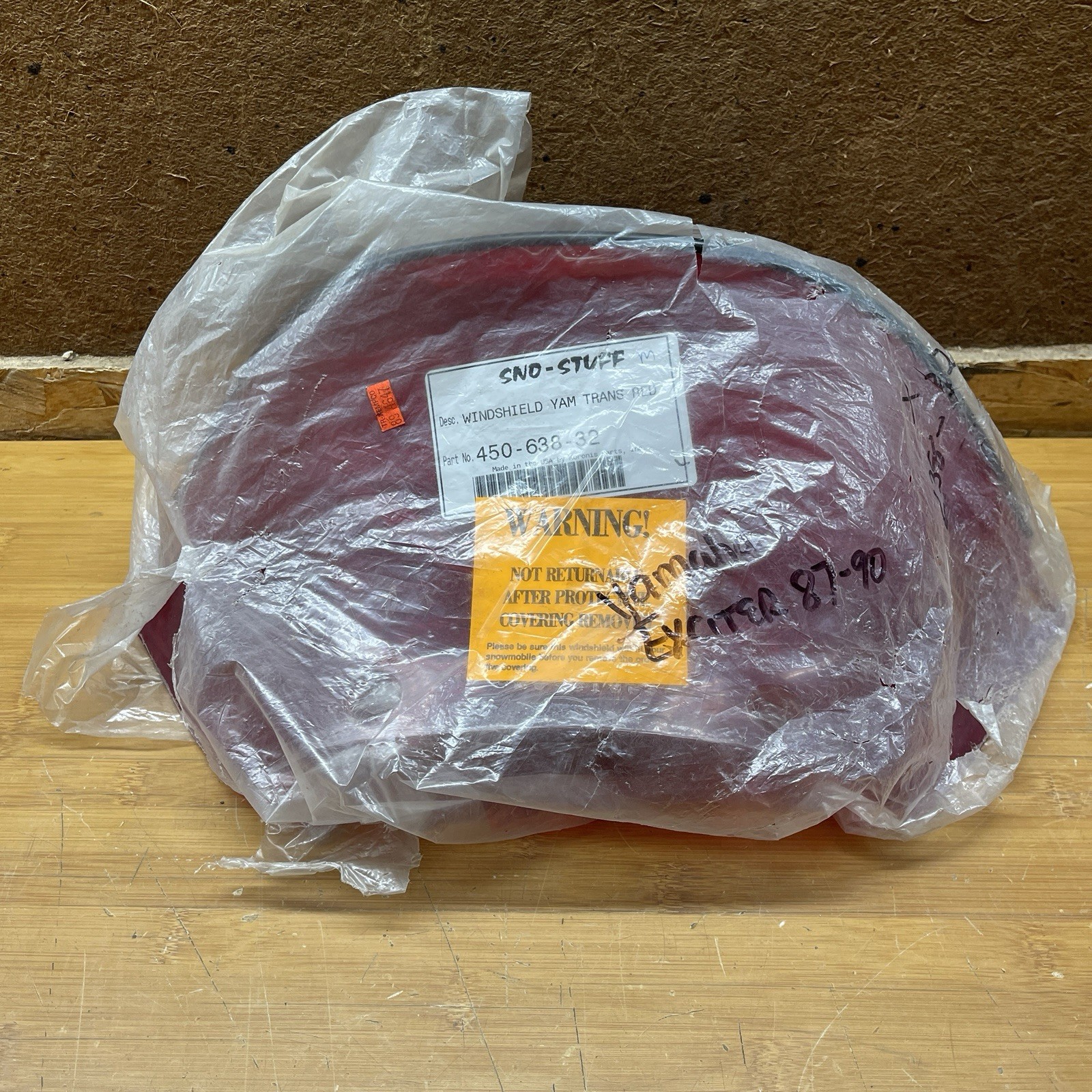 Sno-Stuff NOS Yamaha Red Short Windshield 1987-1990 Exciter 570 1984-1994 Phazer