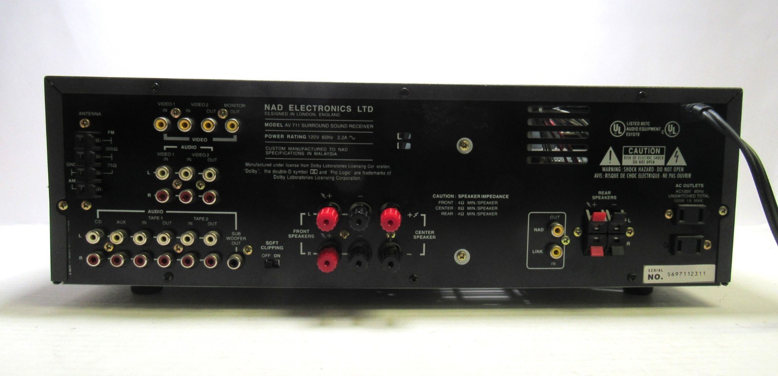 NAD Surround Sound Receiver AV 711 - Tested & Working