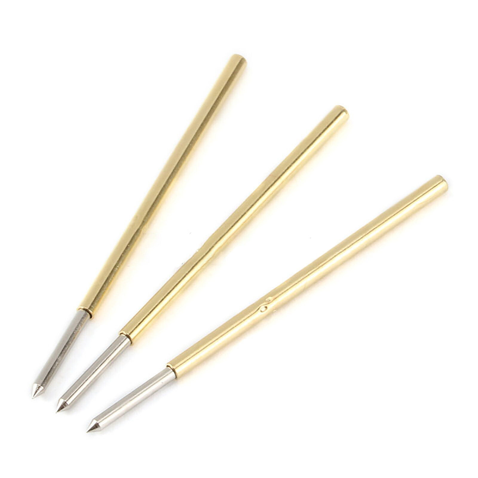 50Pcs P100-B Spear Spring Loaded Test Probe Round Pogo Pin Top （Dia 1.36mm）