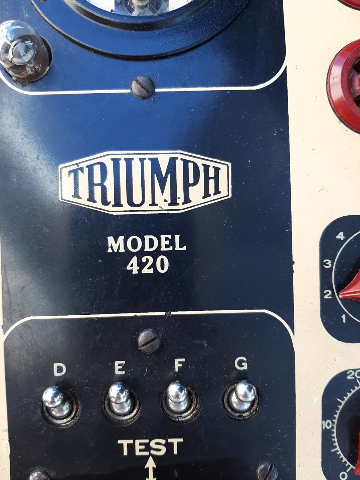 Vintage Tube Tester Triumph Rare Not Tested