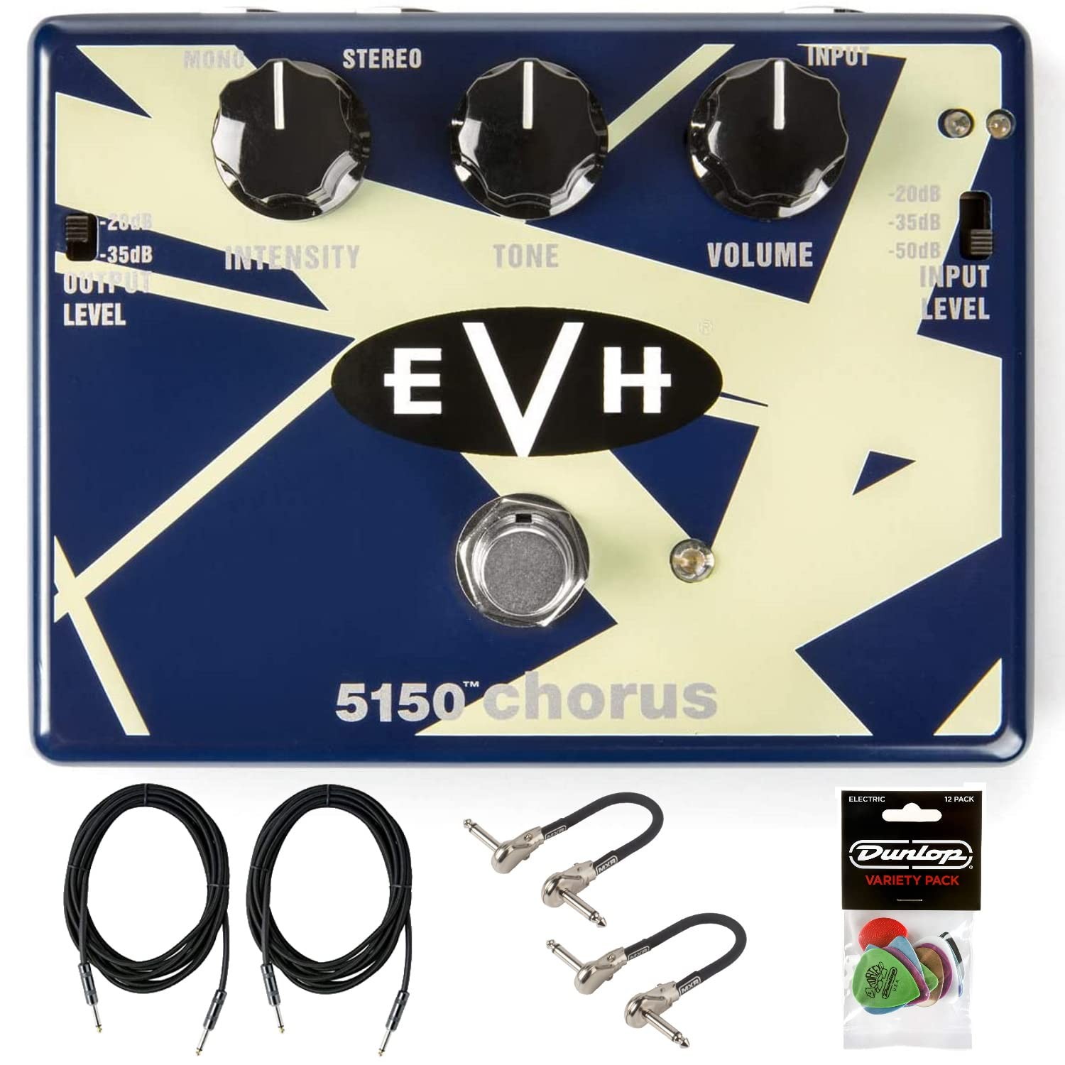 Briskdrop MXR EVH 5150 Chorus (EVH30) Pedal Bundle with 2 Instrument Blue