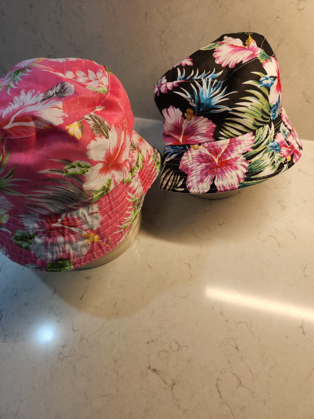 Two Unisex 100% Polyester Bucket Hats Hunting Fishing Outdoor 23 Inch