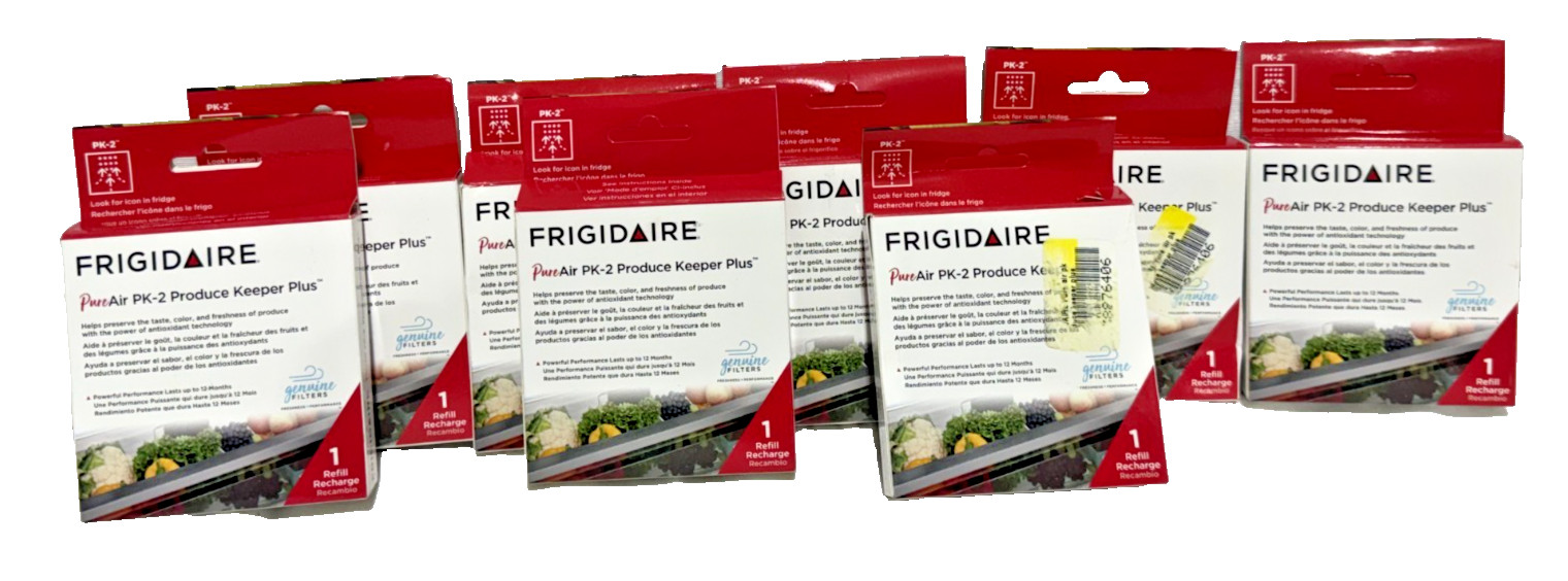 8 Pack Genuine Frigidaire FRPAPK2RF PureAir PK-2 Produce Keeper Plus OEM Filter