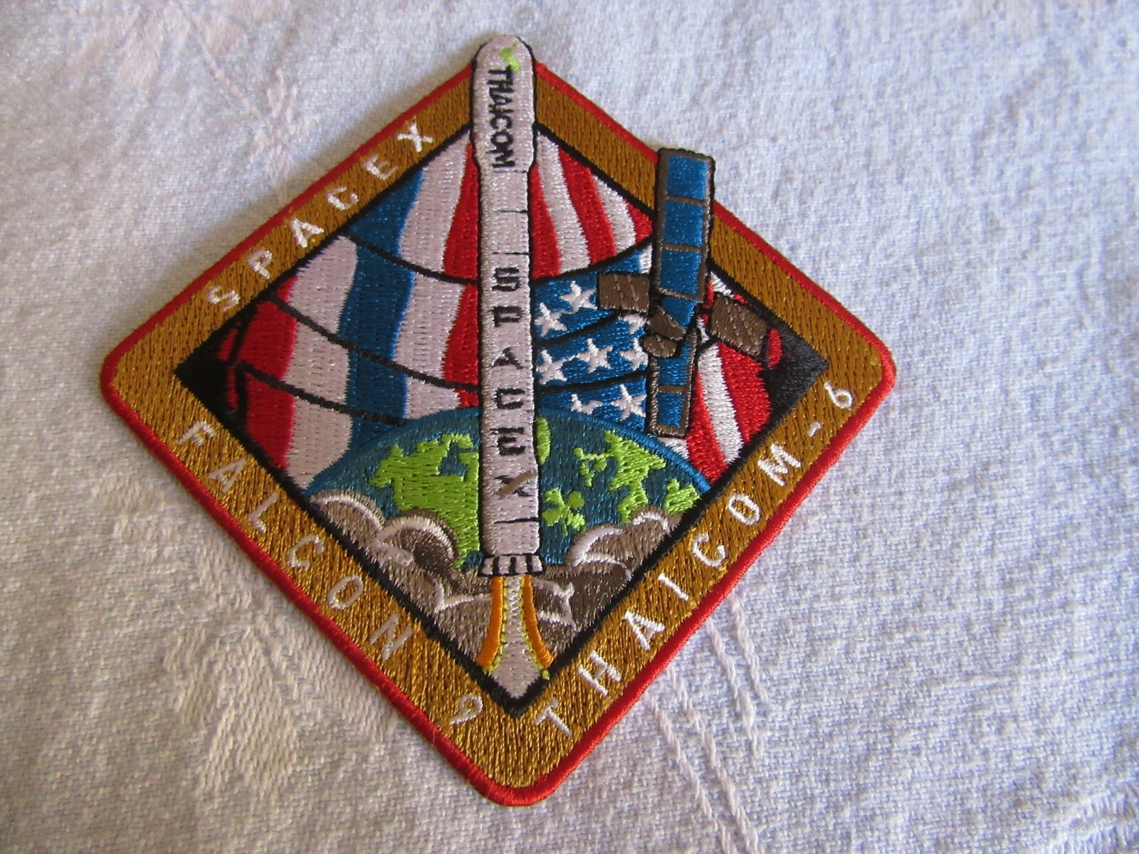 THAICOM 6 - AUTHENTIC SPACEX FALCON 9 Launch CCAFS SATELLITE SPACE Mission PATCH