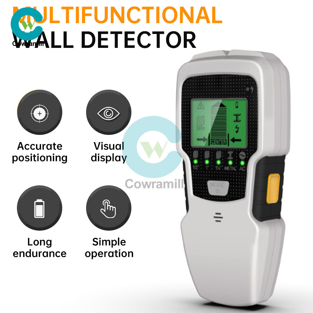 5 in 1 Digital Stud Finder Wood Metal Pipe Wire Wall Sensor Scanner LCD Detector
