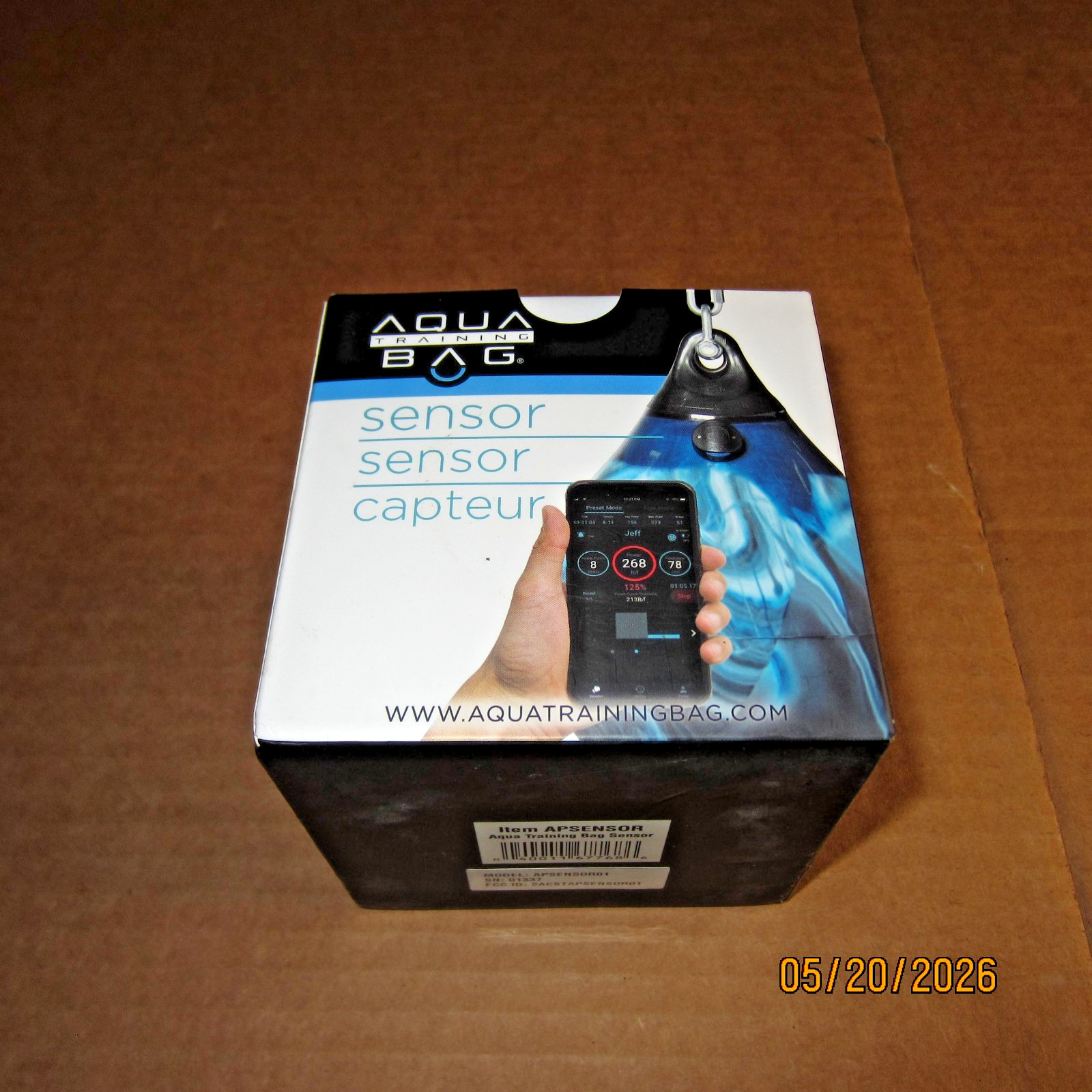 New In Box Aqua Training Bag Sensor APSENSOR01 Works 1ith 75lb, 120lb or 190lb