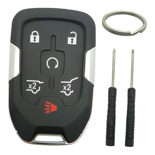 Smart Key Fob Shell Case Replacement Fits for 2015-2020 Chevy Tahoe 6 Buttons A
