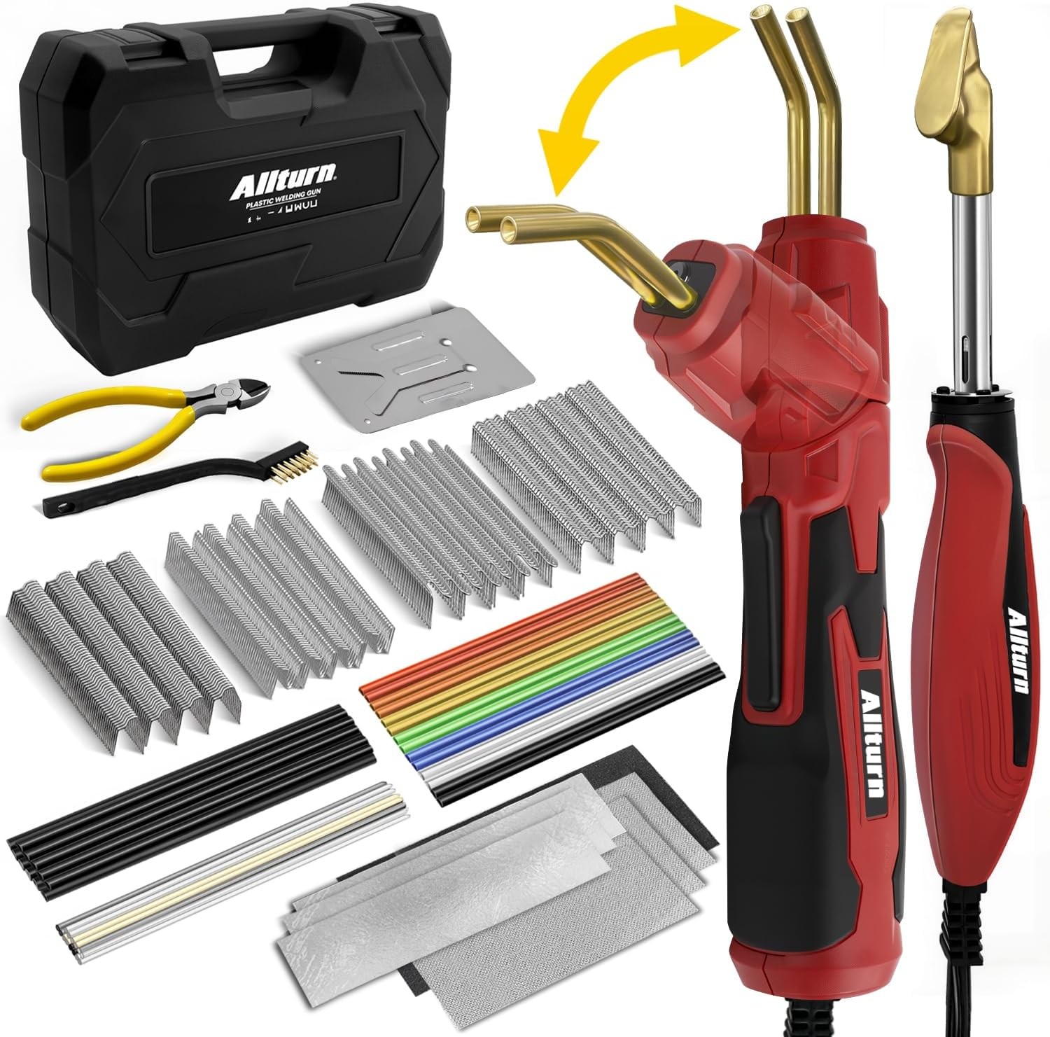 Allturn Plastic Welder 2 in 1,Plastic Welding Kit Car Bumper Repair Kit
