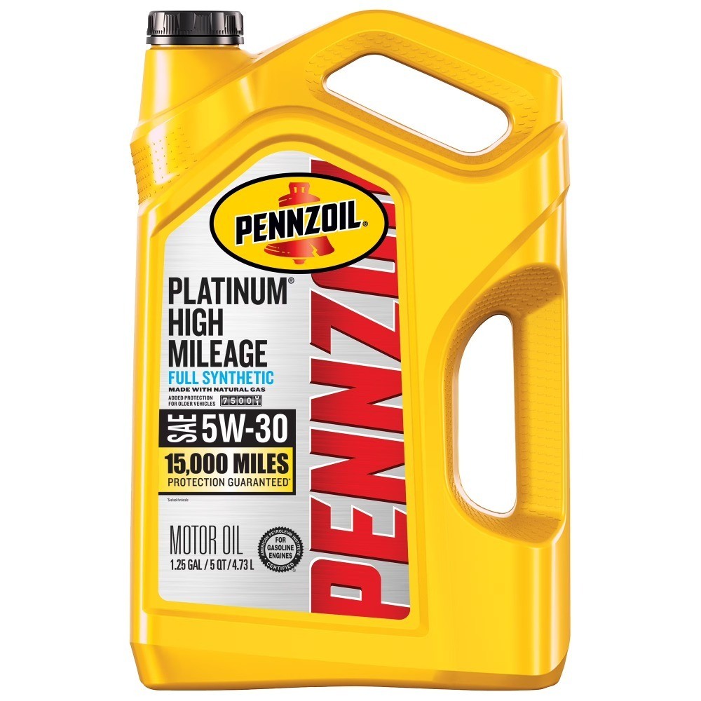 High Mileage Full Synthetic 5W-30 Motor Oil 5 Quart for Extended Engine Life