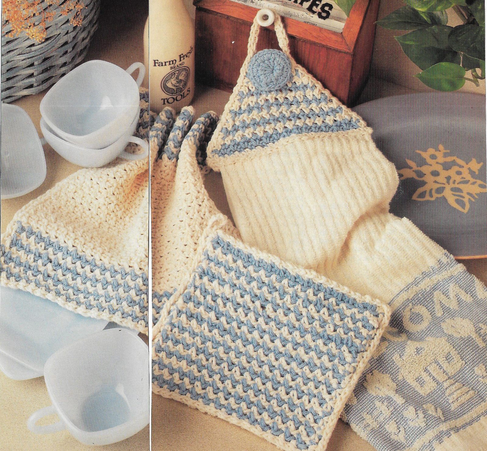 3 Pc Kitchen Set crochet PATTERN INSTRUCTIONS