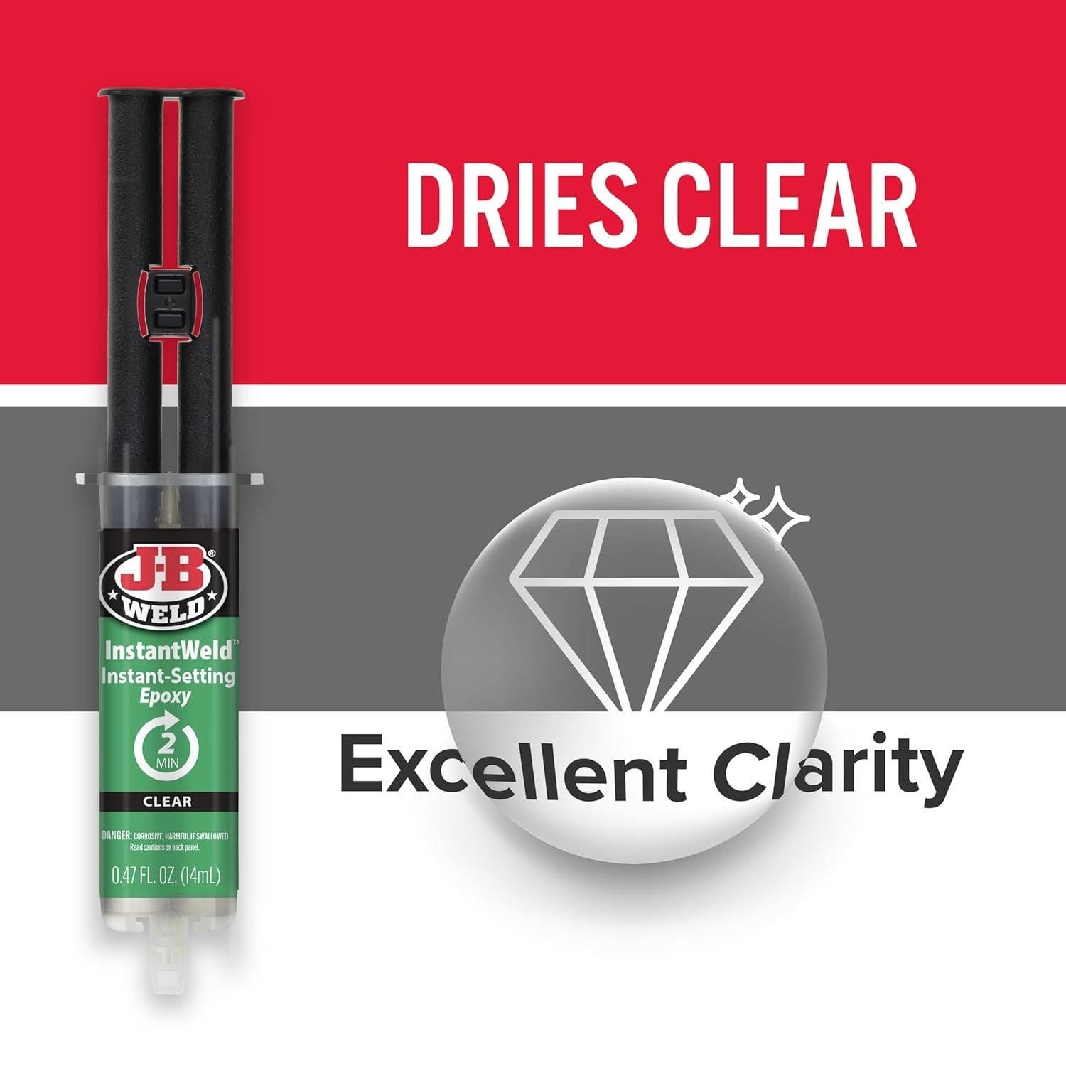 Versatile 14ml InstantWeld Clear Epoxy – 2-Minute Bond, No Mess Application