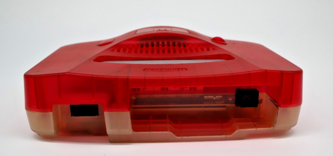 Nintendo 64 NUS-001 Clear Red Console Tested working