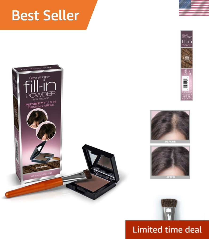 Demi-Permanent Fill-In Powder - Dark Brown for Effortless Hair Confidence