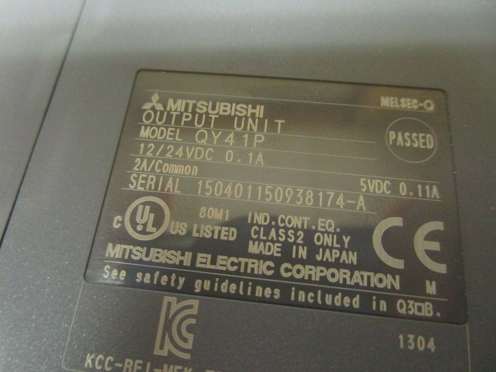 MITSUBISHI OUTPUT UNIT MODULE QY41P 12/24Vdc 0.1A AMP