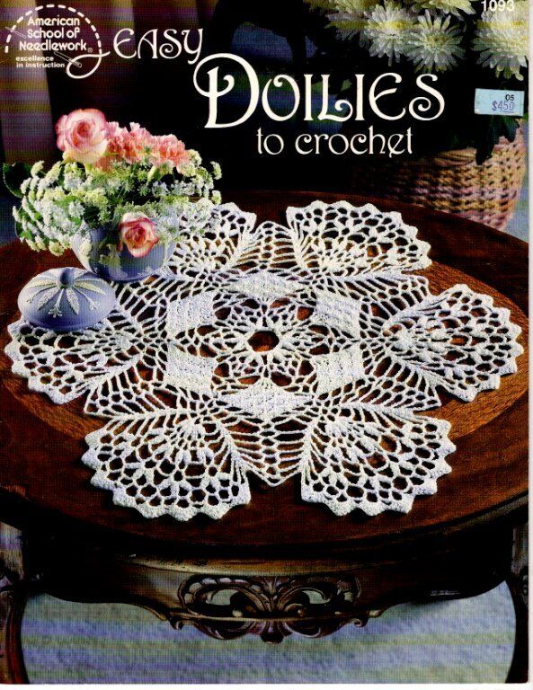 VGT AMERICAN SCHOOL OF NEEDLEWORK EASY DOILIES TO CROCHET