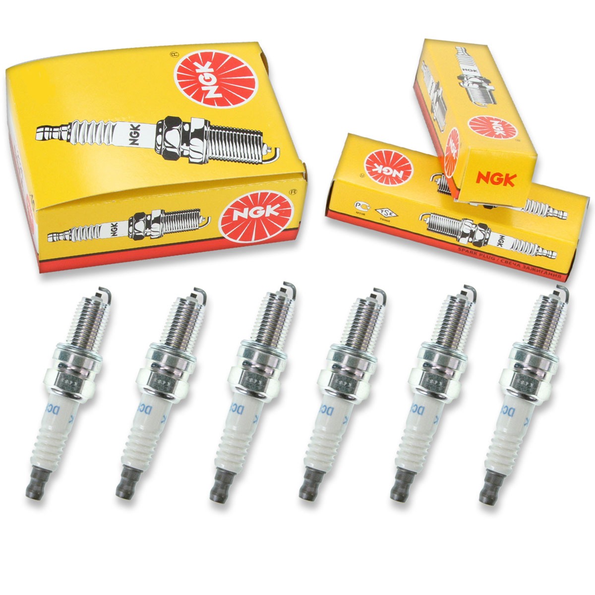 6pcs NGK 2641 Standard DCPR9E Motorcycle Spark Plug Tune Up Kit Set qu