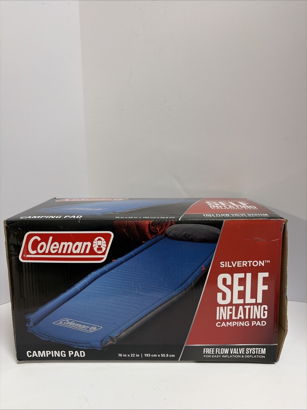 Coleman Camping Pad Silverton Self Inflating Outdoor Sleeping Bed 76”x22”