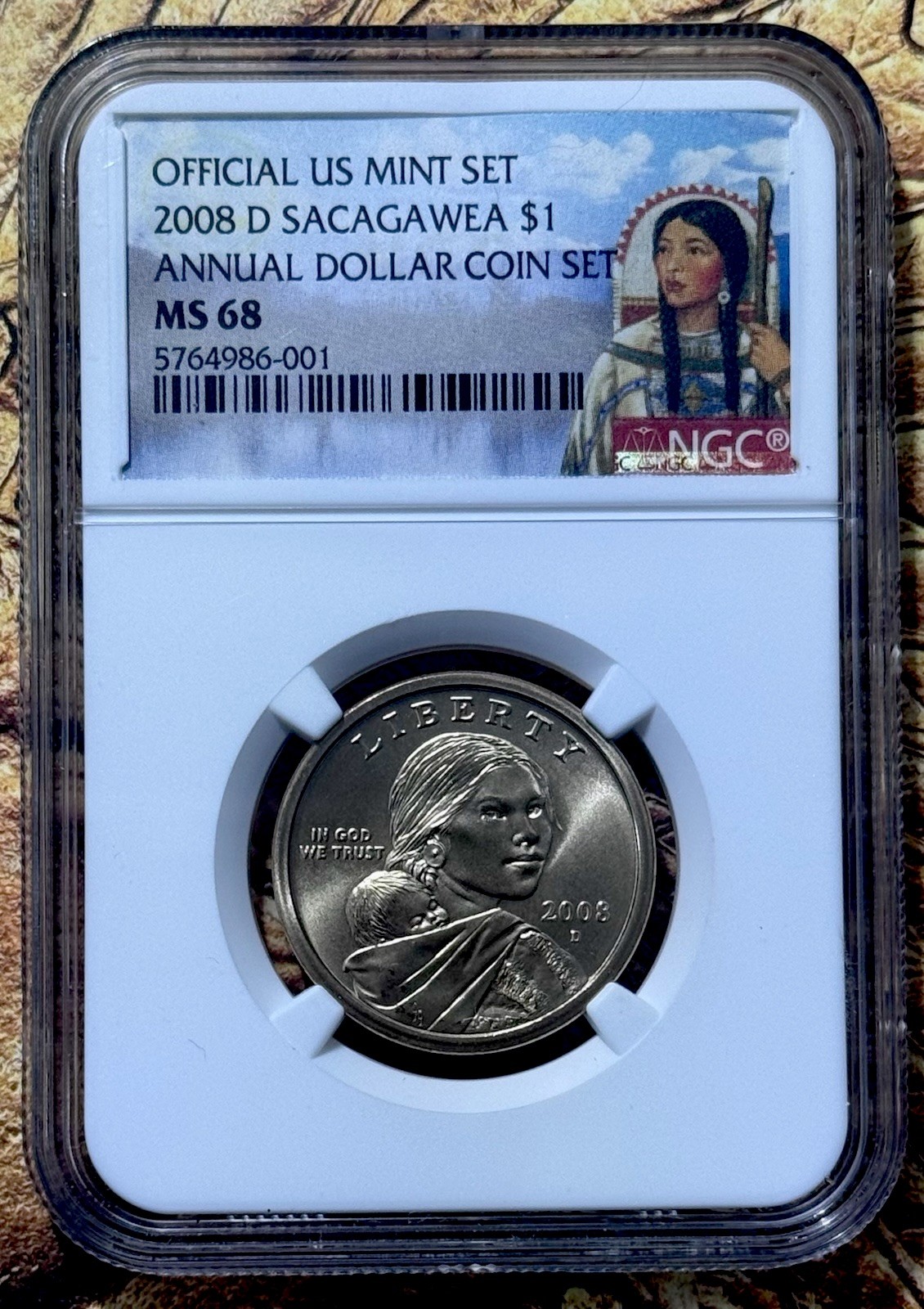2008 d sacagawea dollar NGC MS 68
