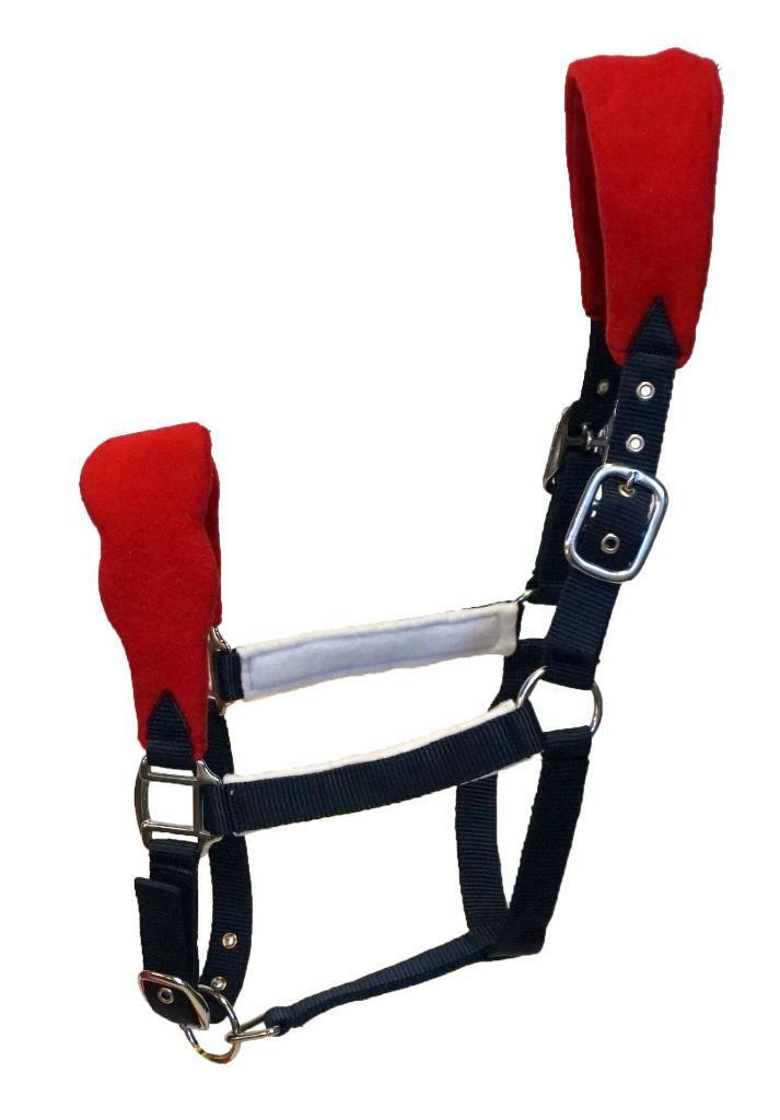 Wholesale Lot-HNP Depot Fancy Red White & Blue padded Halters- Lot of 5/10/15