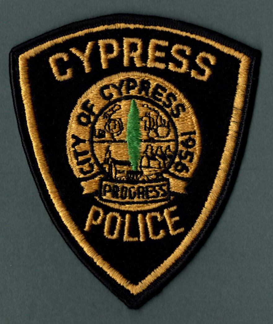 Cypress California Police Patch - Vintage