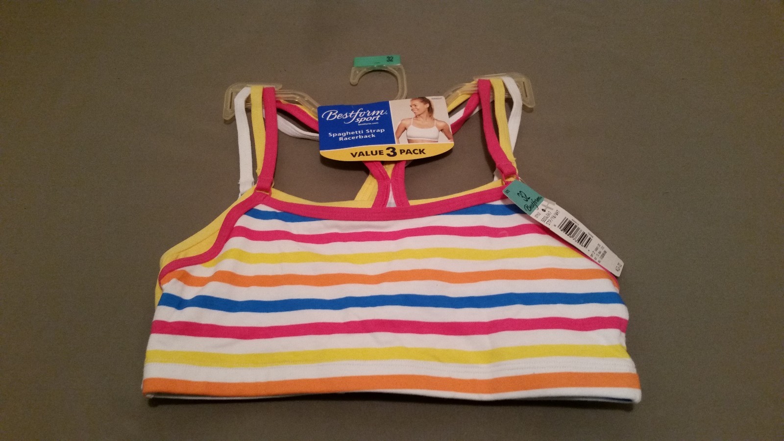 New Bestform Sport spaghetti strap racerback Top 3 Pack