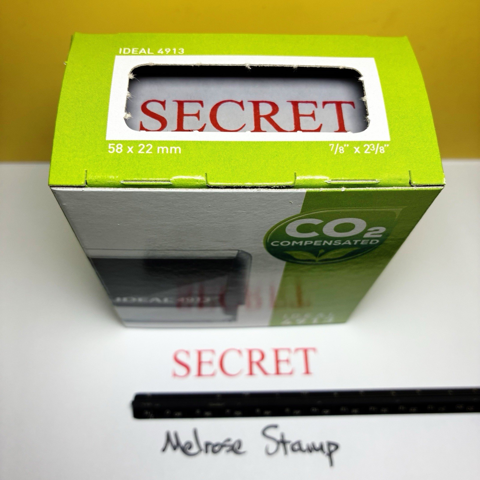 Secret Rubber Stamp Red Ink Self Inking Ideal 4913