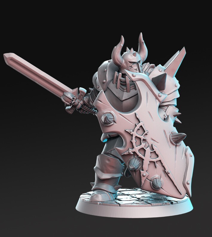 Dungeons and Dragons - Playable Character - Male Human Tiefling Volkor - Paladin