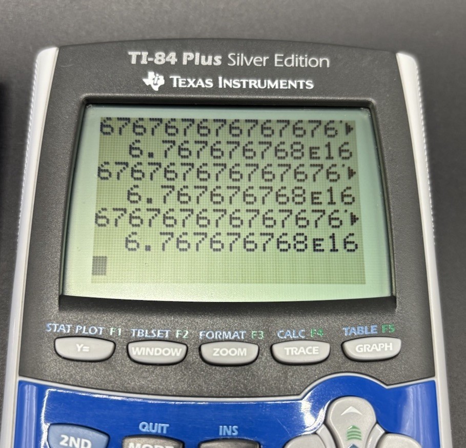 Texas Instruments TI-84 Plus Silver Edition Blue Graph EUC