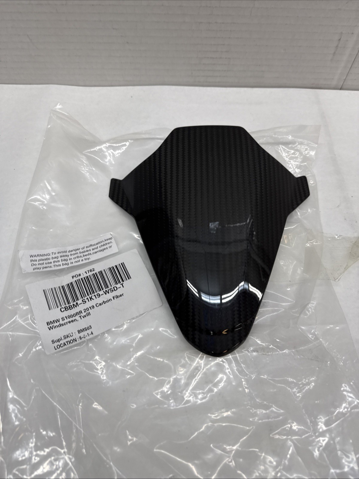 BMW 2019-2025 S1000RR 100% Carbon Fiber Dash Cover Windscreen Windshield Twill