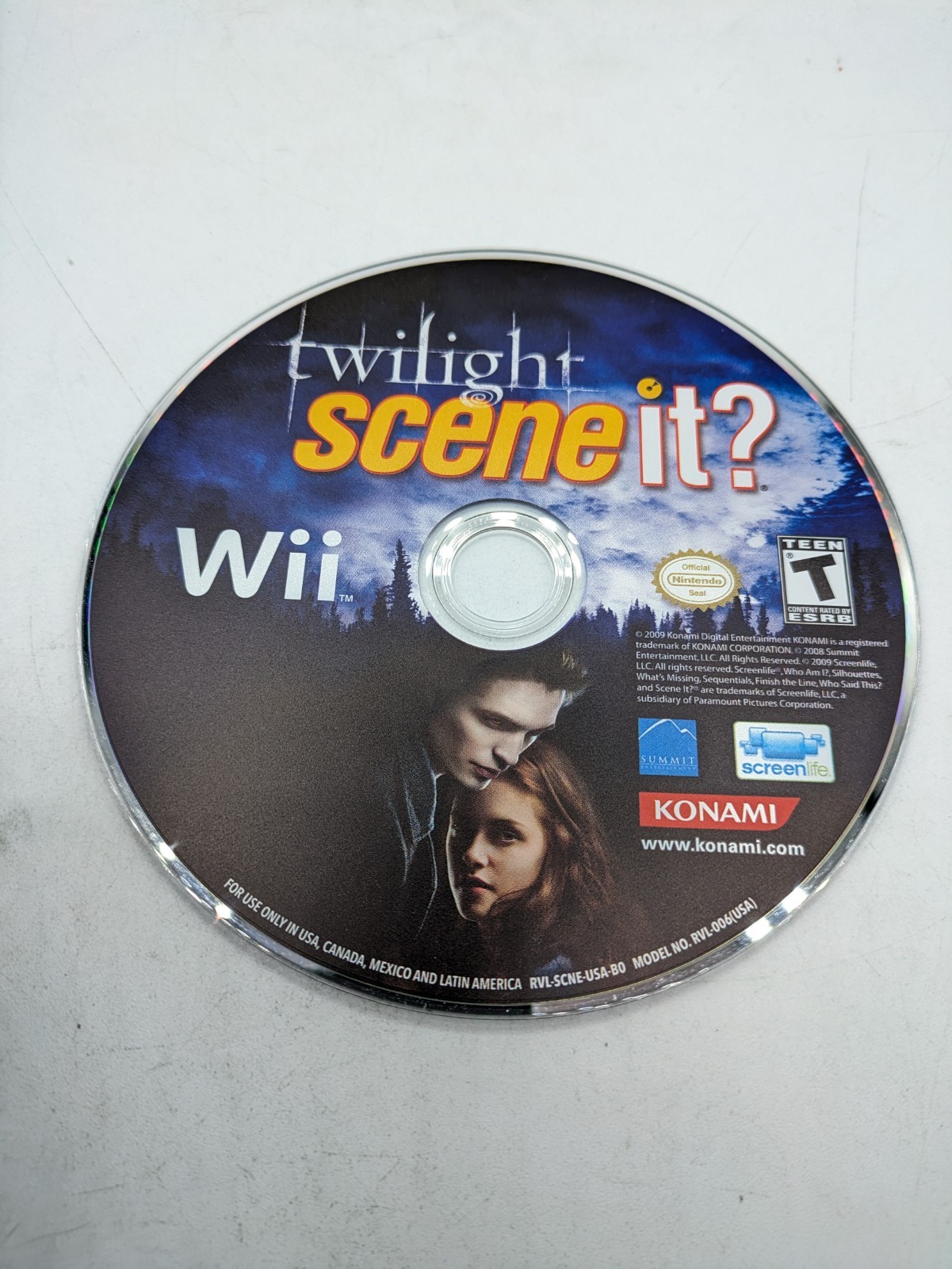 Scene It Twilight (Nintendo Wii, 2009) - DISC ONLY 3898