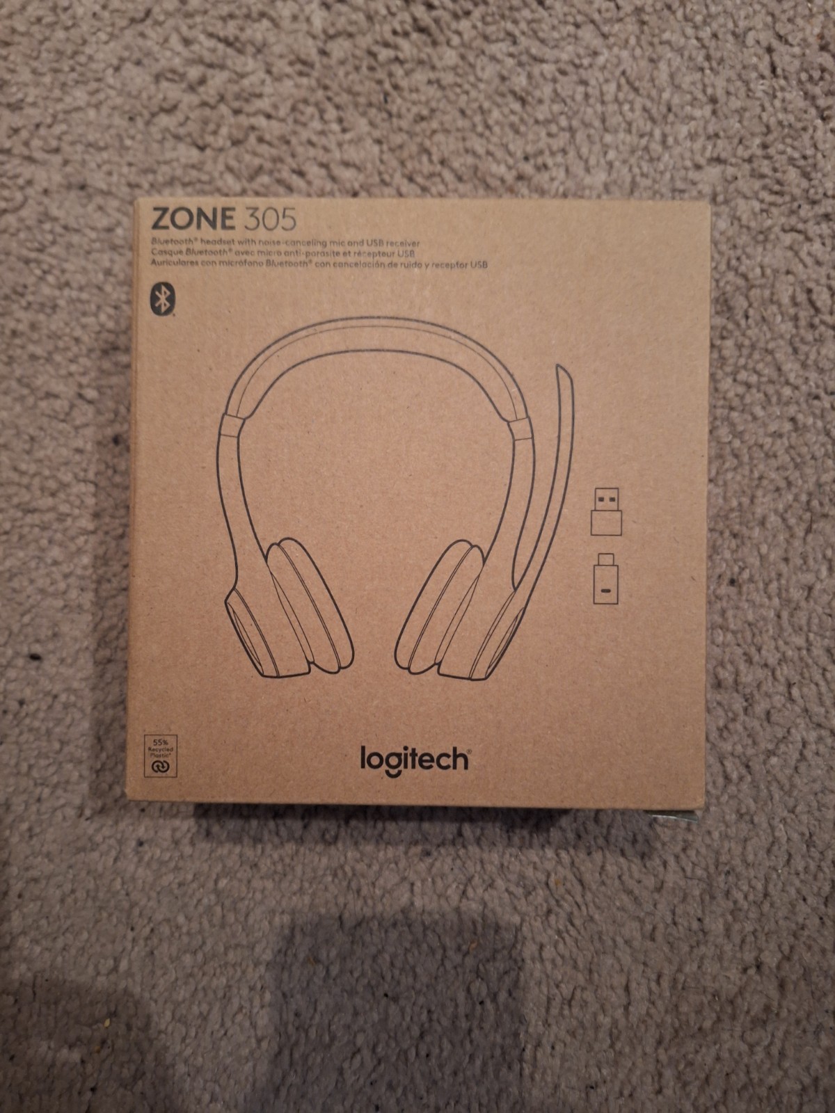Logitech Zone 305 Business Wireless Bluetooth Headset for Microsoft Teams PC MAC