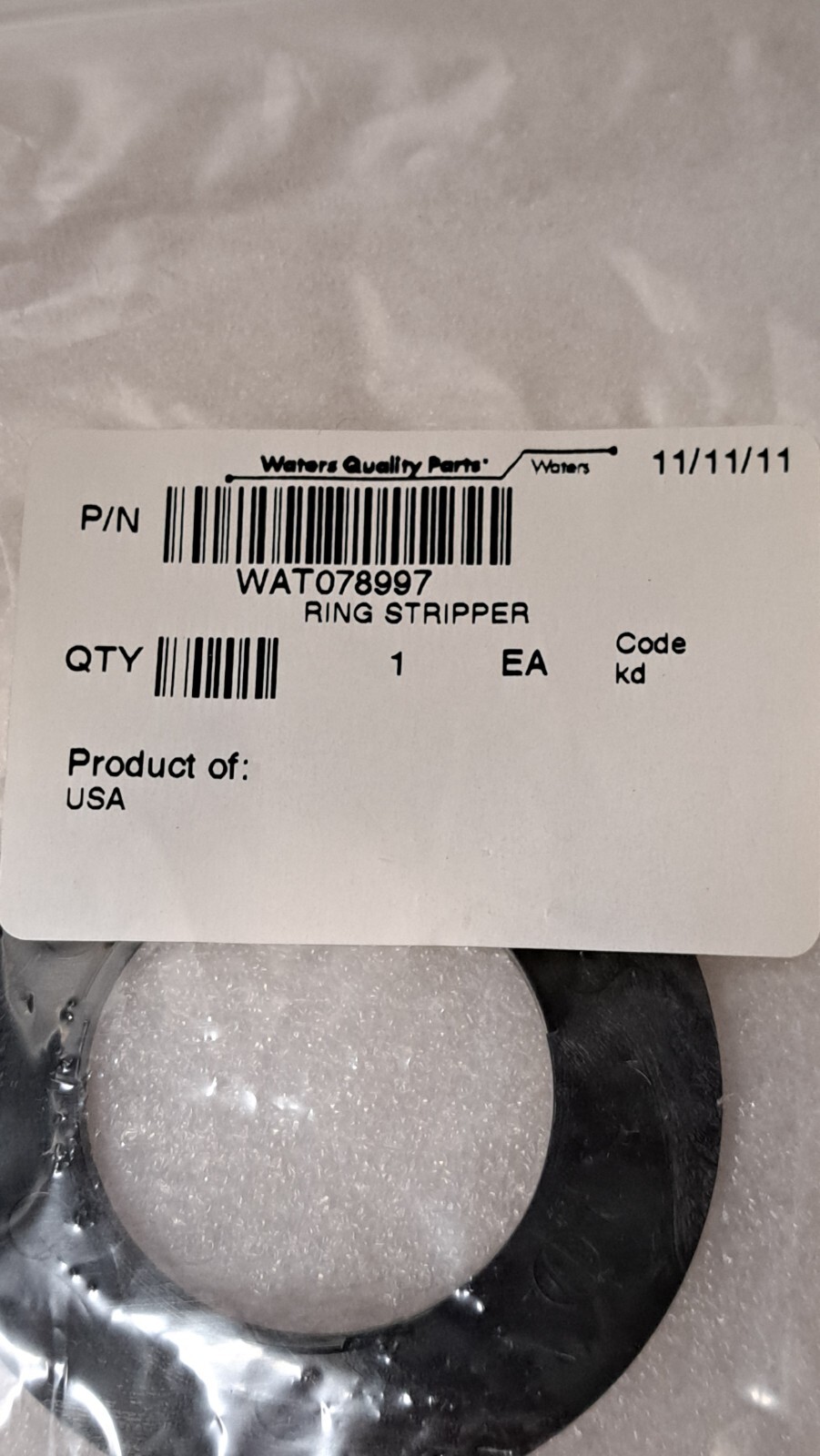 Waters Corp Ring Stripper WAT078997 NEW Original Package SEALED