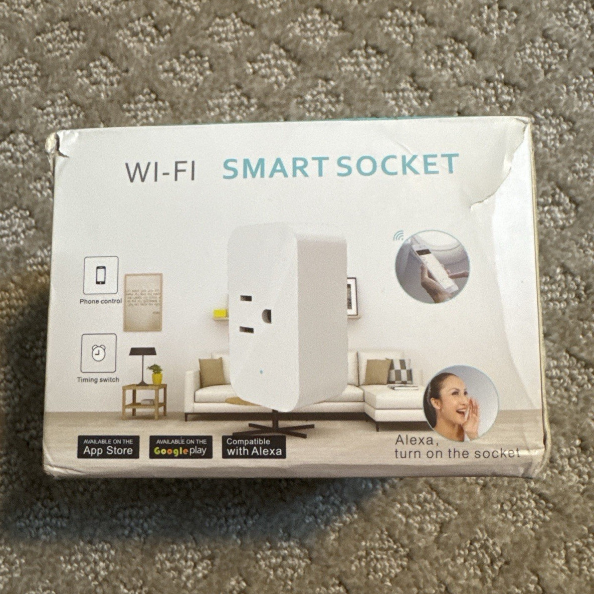 LINGANZH Wi-Fi Smart Plug 4-Pack, White, App-Controlled Timer, Alexa