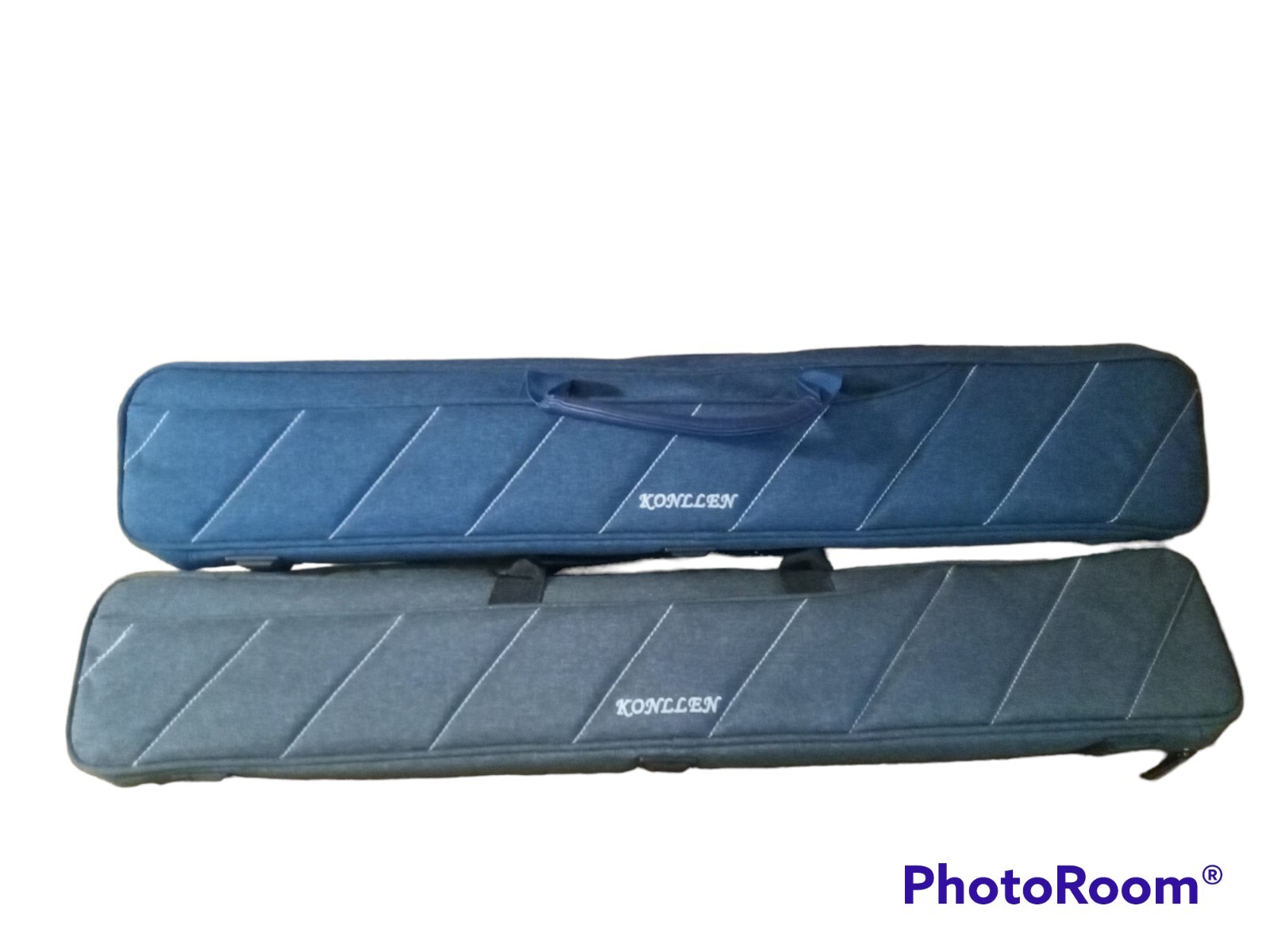Brand New KONLLEN 3X4 Oxford Cloth Pool Cue Carrying Case Color Blue- Gray