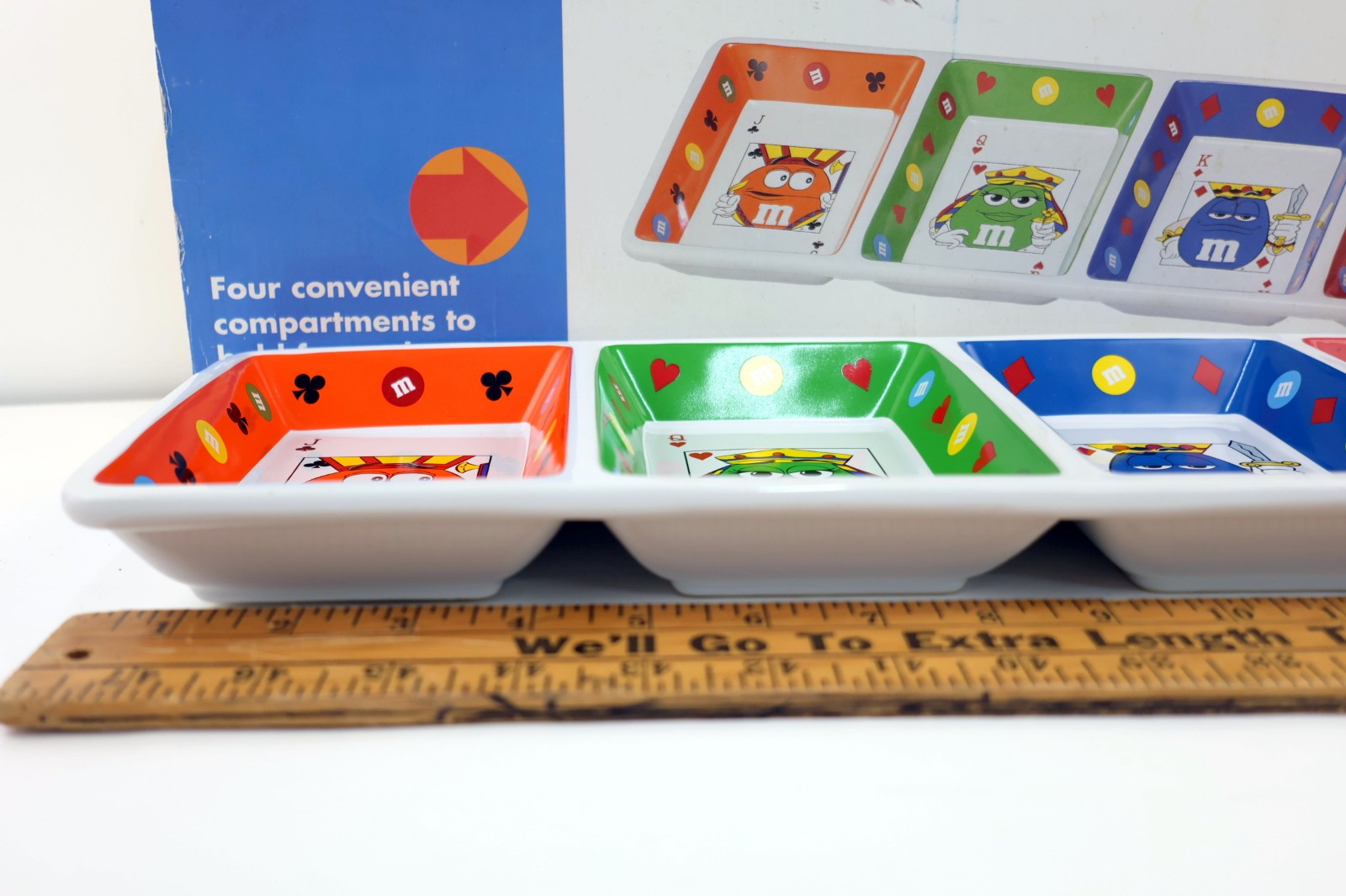 M&M’s World Las Vegas Multi Card Candy Dish with Four Compartments