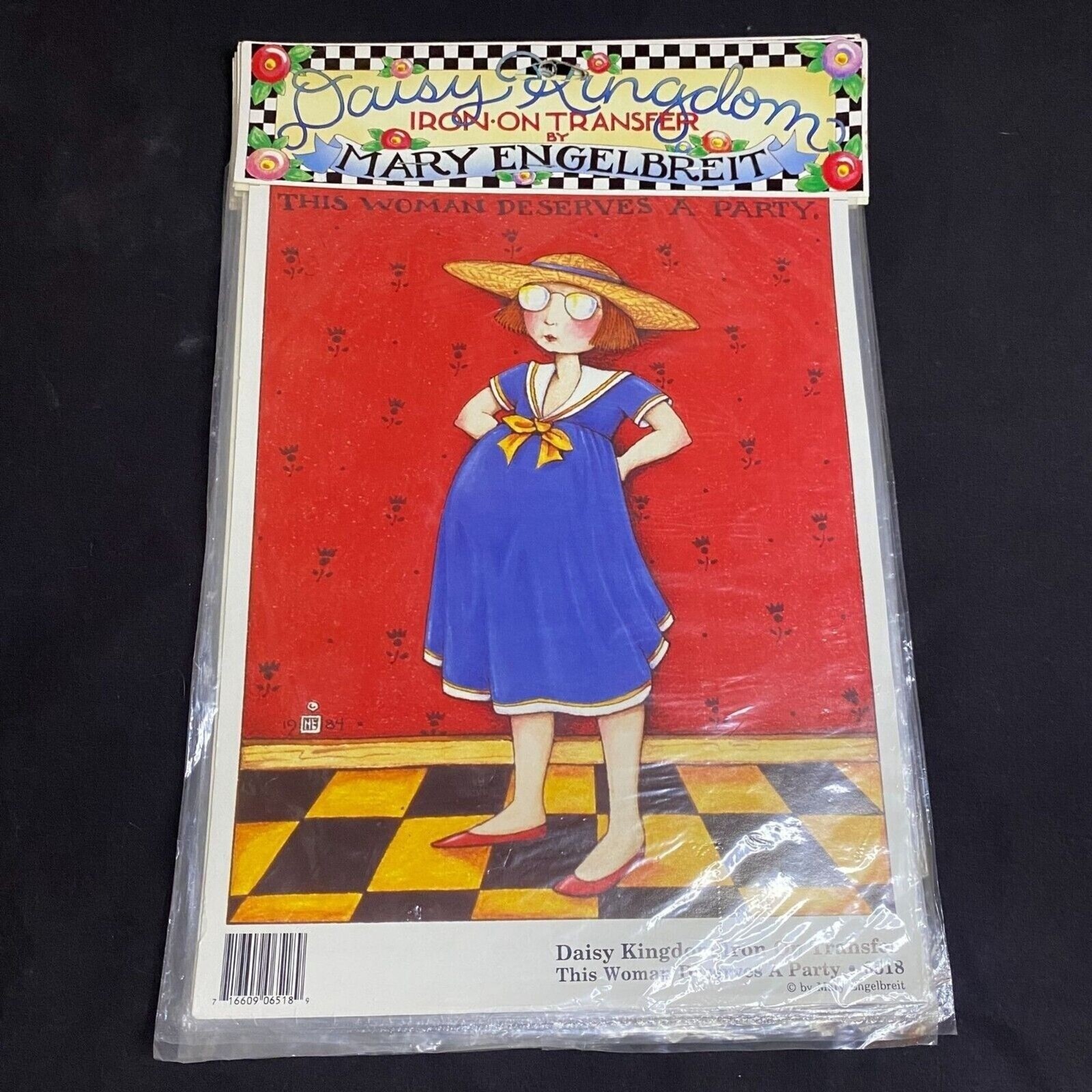 #6947 VTG 2 Daisy Kingdom Iron On Transfers The Woman Deserves a Party