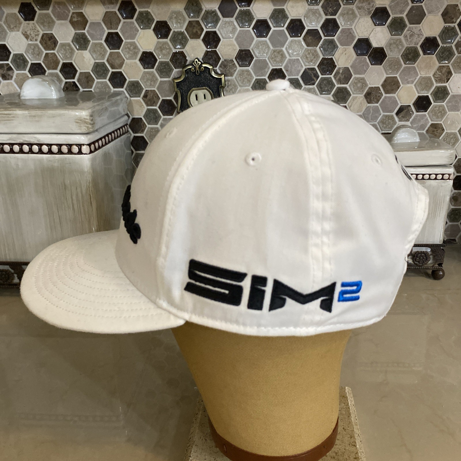 TaylorMade SIM2 TP5 Tour Ultra Lite Performance SnapBack White Golf Hat Cap